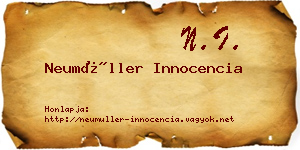 Neumüller Innocencia névjegykártya